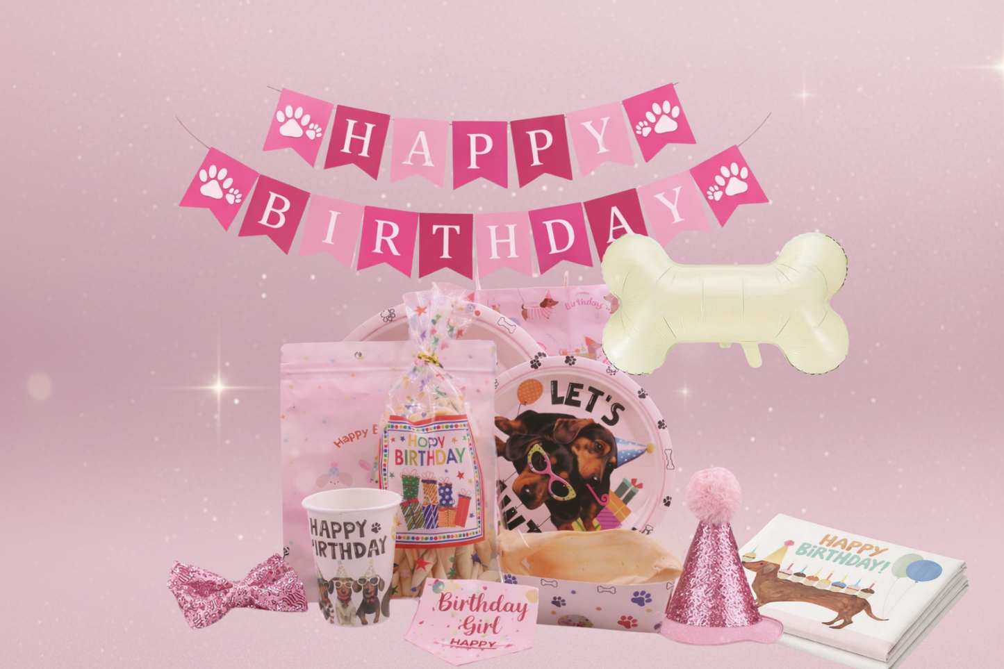 Geburtstagsset für Hündinnen – Exklusive (16-teilig)