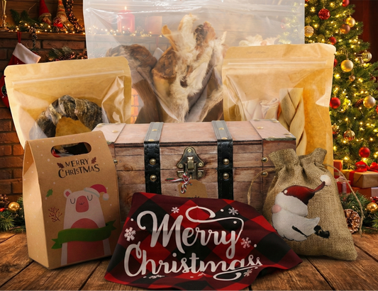🎄 Premium Weihnachts-Geschenkbox | Holzbox Limited Edition für Hunde