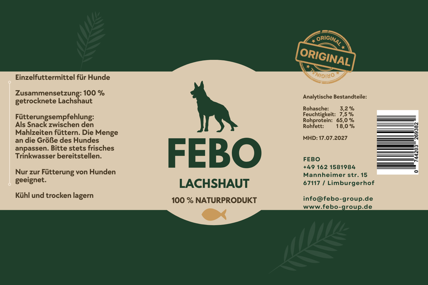 Getrocknete Lachshaut