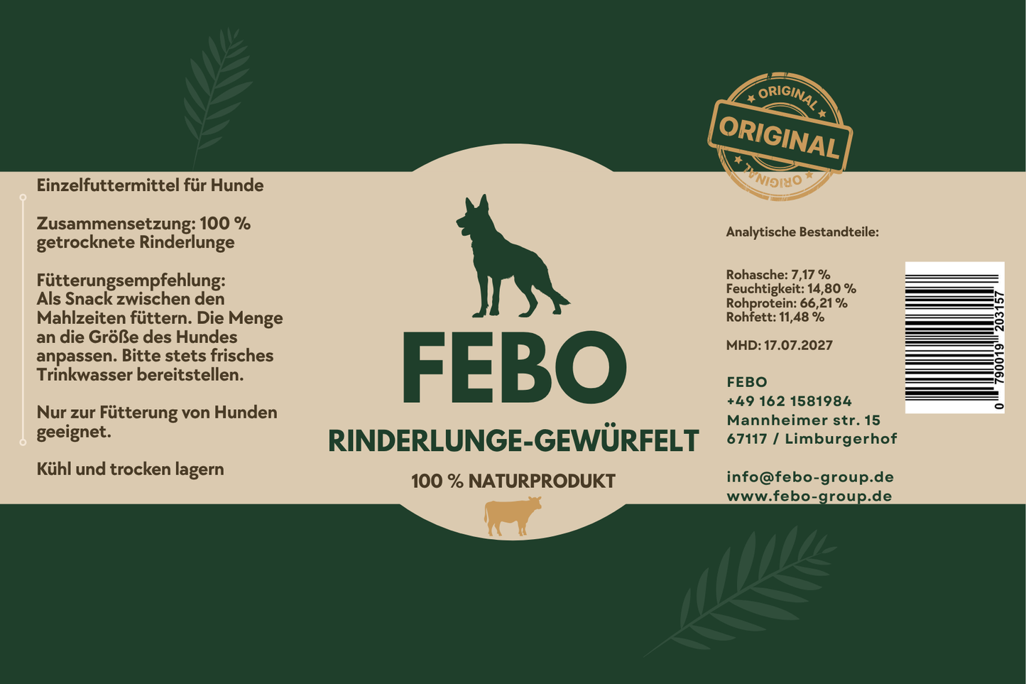 RINDERLUNGE GEWÜRFELT