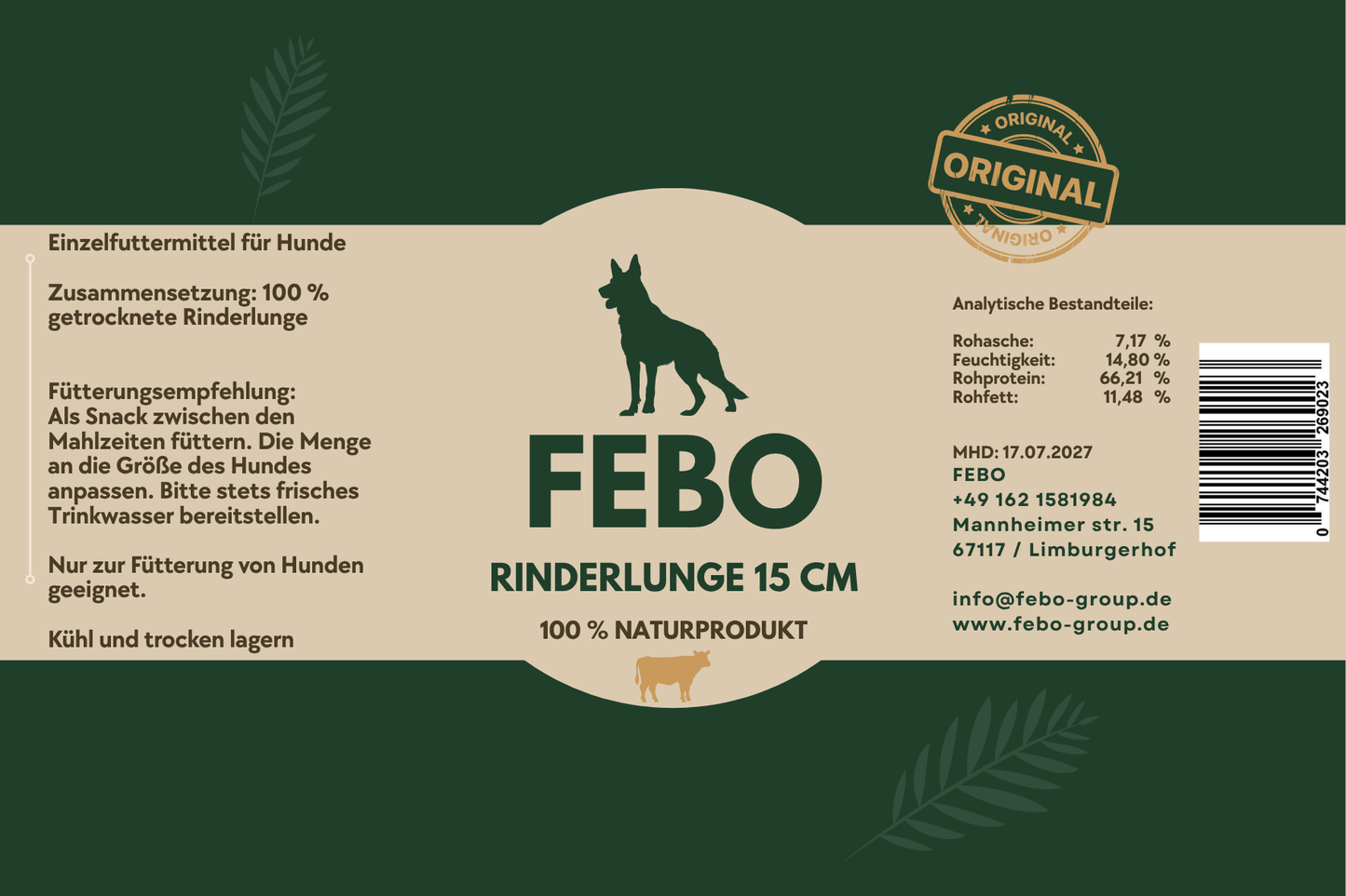 RINDERLUNGE 15 CM