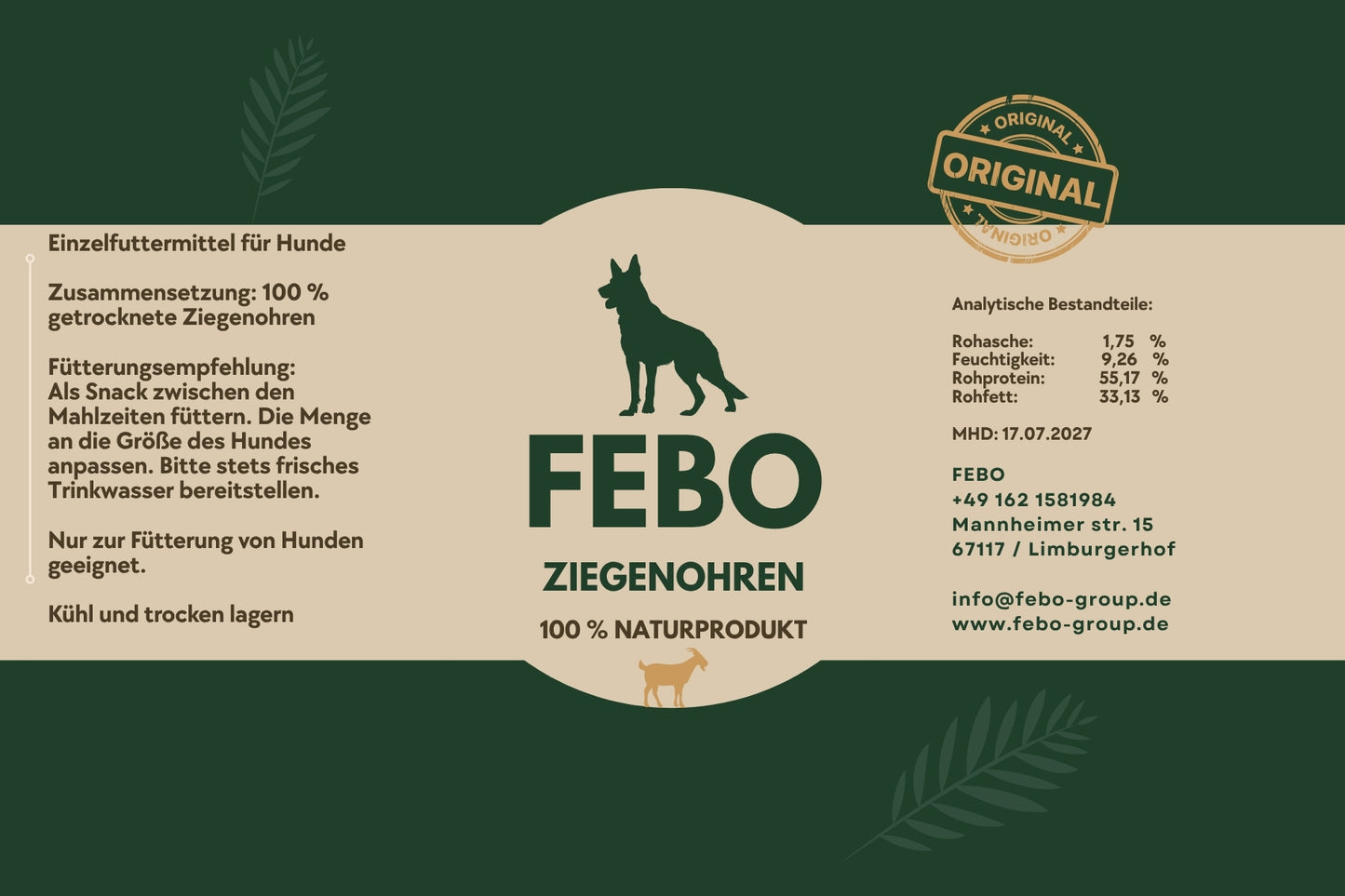 ZIEGENOHREN MIT FELL