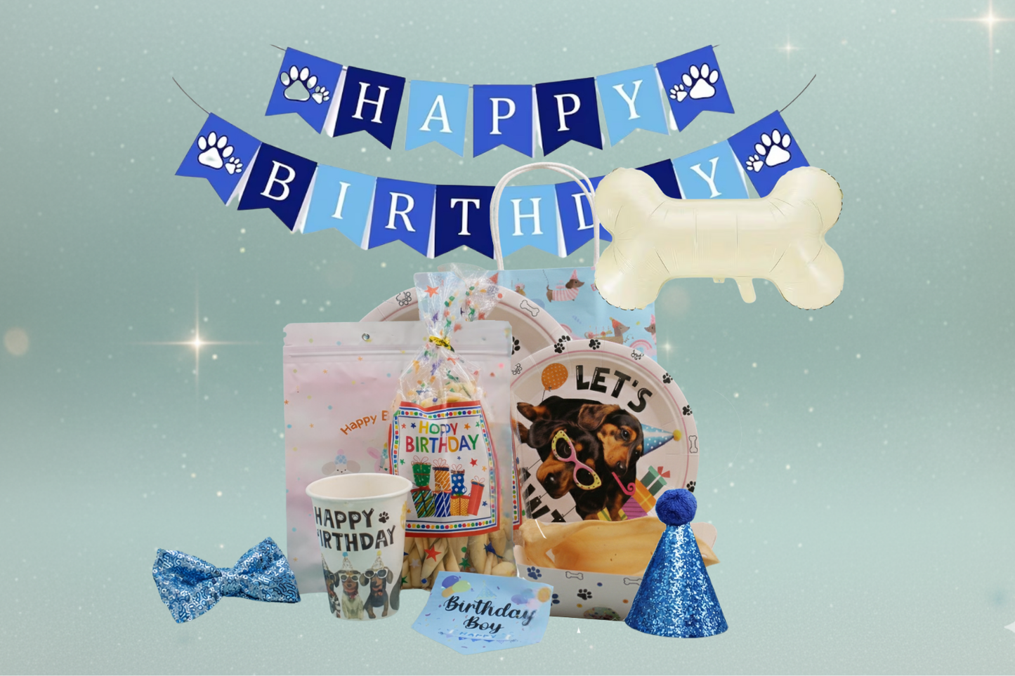 Geburtstagsset für Rüden – Classic Plus (14-teilig)