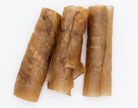 Getrocknete Rinderhautrolle mit Kollagen