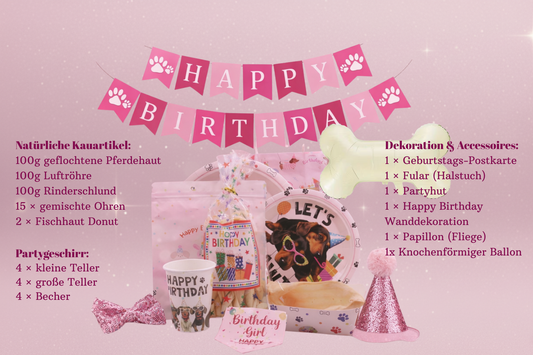 Geburtstagsset für Hundinnen – Classic Plus (14-teilig)