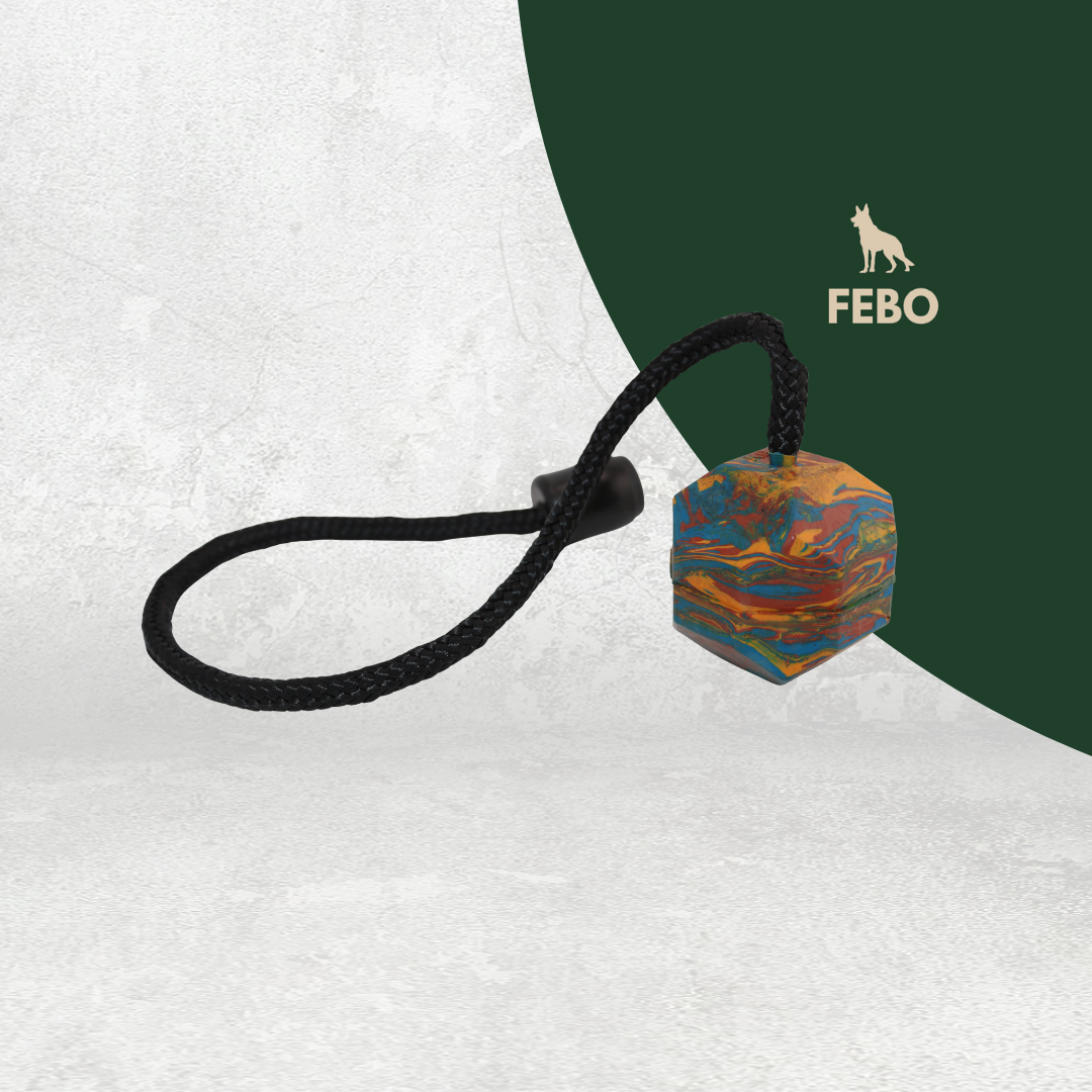 Trainings-Zerrwürfel für Hunde mit Seil