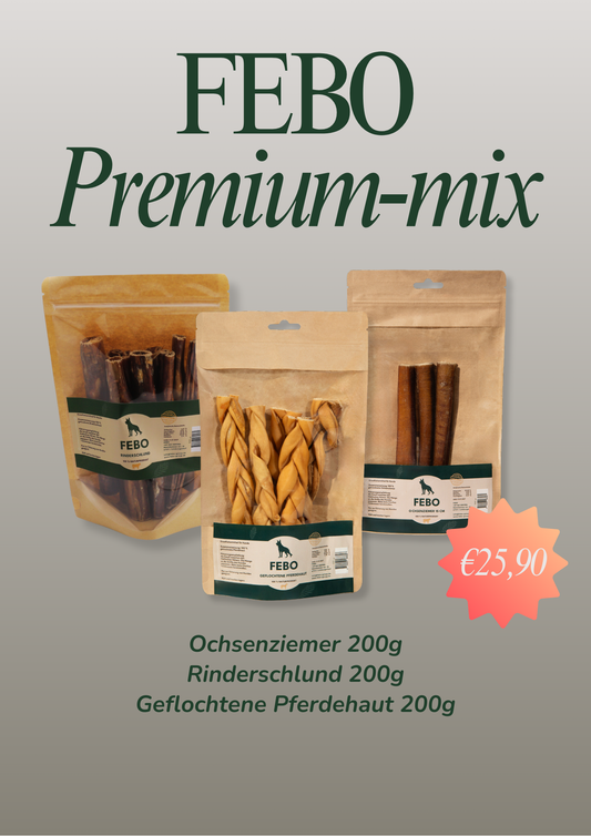 FEBO Premium Mix 600g – Ochsenziemer, Rinderschlund & Pferdehaut